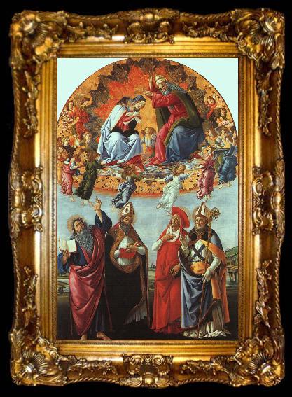 framed  BOTTICELLI, Sandro The Coronation of the Virgin (San Marco Altarpiece) gfh, ta009-2